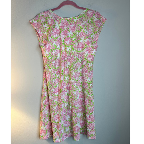 Lily Pulitzer Pink & Green Floral Dress Size Large - Picture 6 of 9